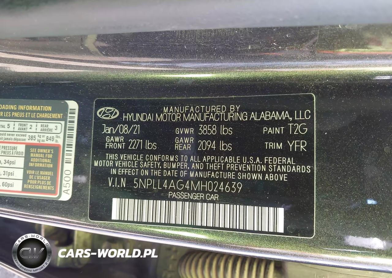 2021 Hyundai Elantra Se VIN:5NPLL4AG4MH024639 - 9