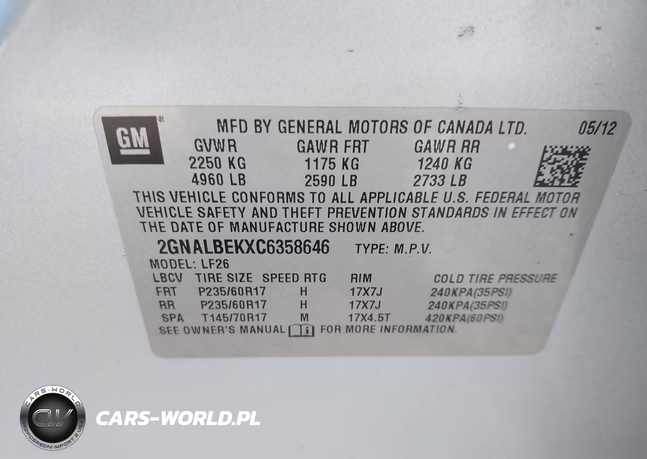 2012 Chevrolet Equinox Ls VIN:2GNALBEKXC6358646 - 9
