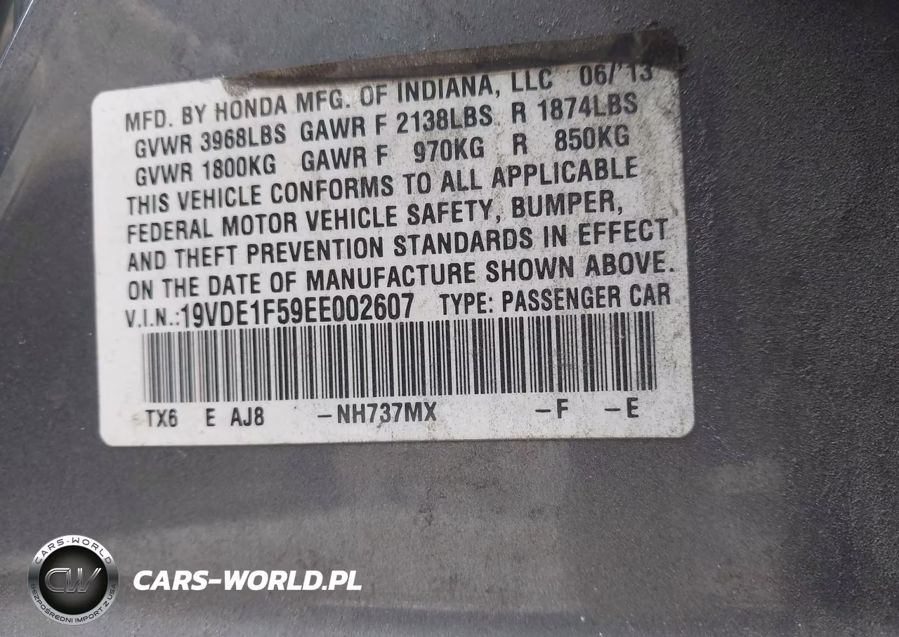 2014 Acura Ilx 2.0L VIN:19VDE1F59EE002607 - 9