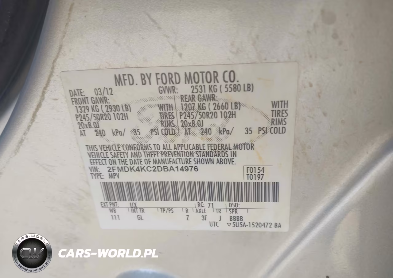2013 Ford Edge Limited VIN:2FMDK4KC2DBA14976 - 9