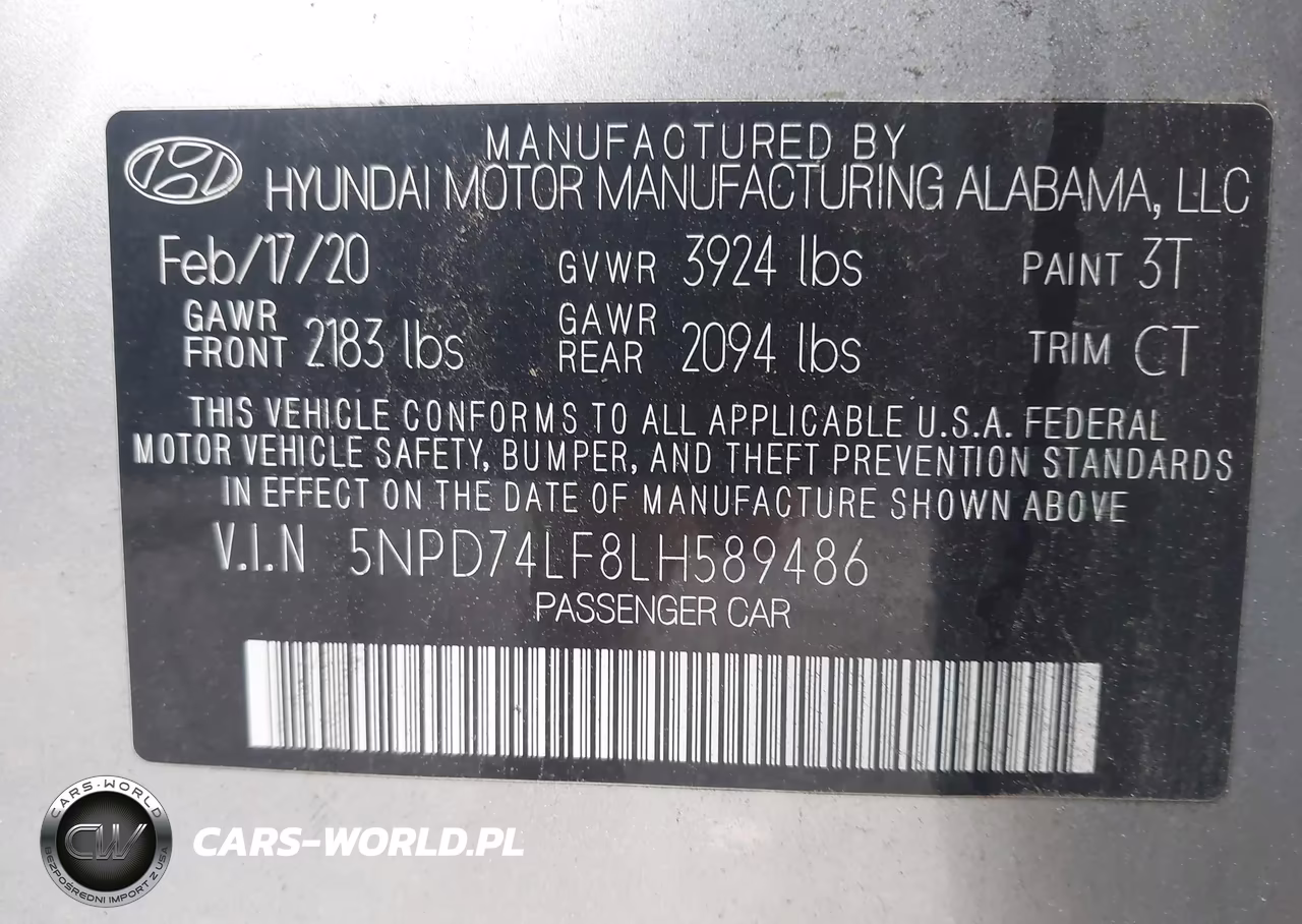 2020 Hyundai Elantra Se VIN:5NPD74LF8LH589486 - 9