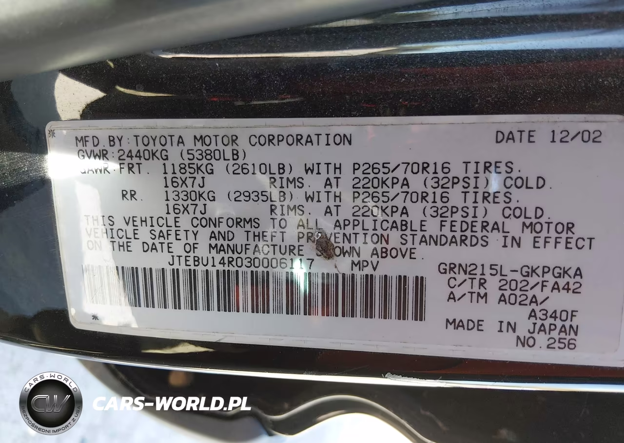 2003 Toyota 4Runner Sr5 V6 VIN:JTEBU14R030006117 - 9