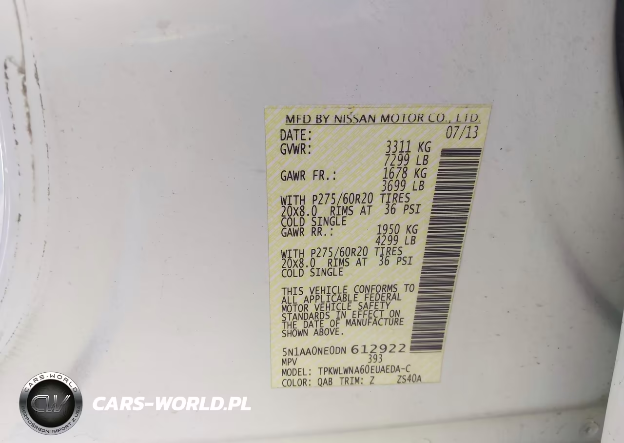 2013 Nissan Armada Platinum VIN:5N1AA0NE0DN612922 - 9