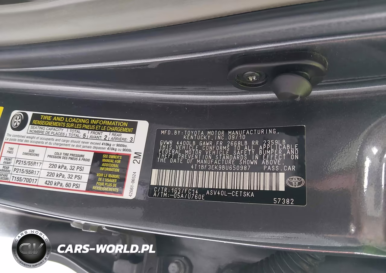 2011 Toyota Camry Se VIN:4T1BF3EK9BU650987 - 9