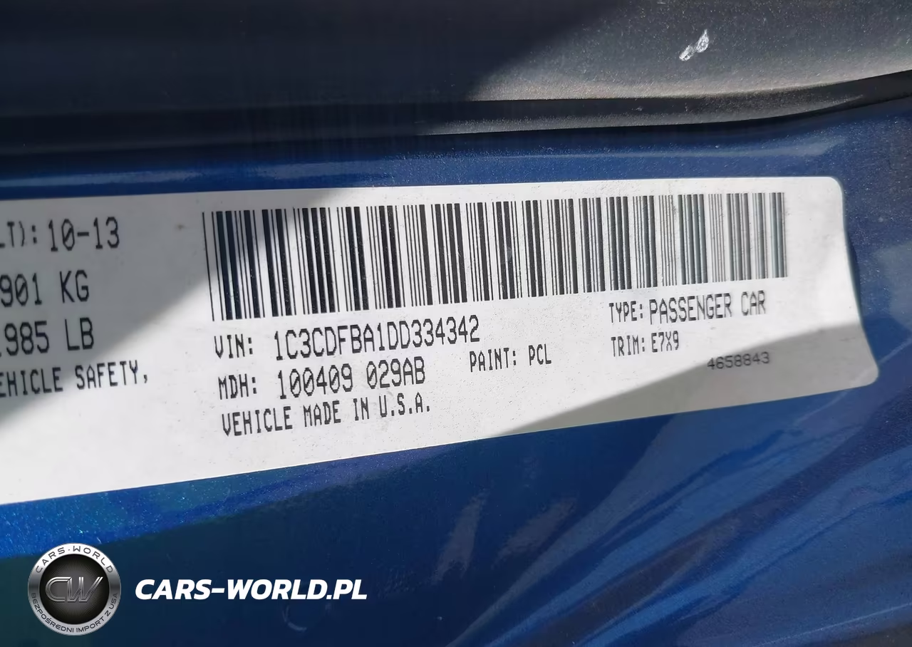 2013 Dodge Dart Sxt VIN:1C3CDFBA1DD334342 - 9