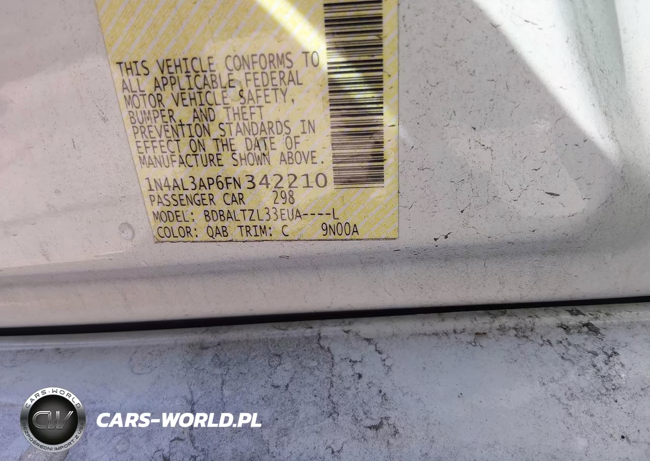 2015 Nissan Altima 2.5 Sl VIN:1N4AL3AP6FN342210 - 9