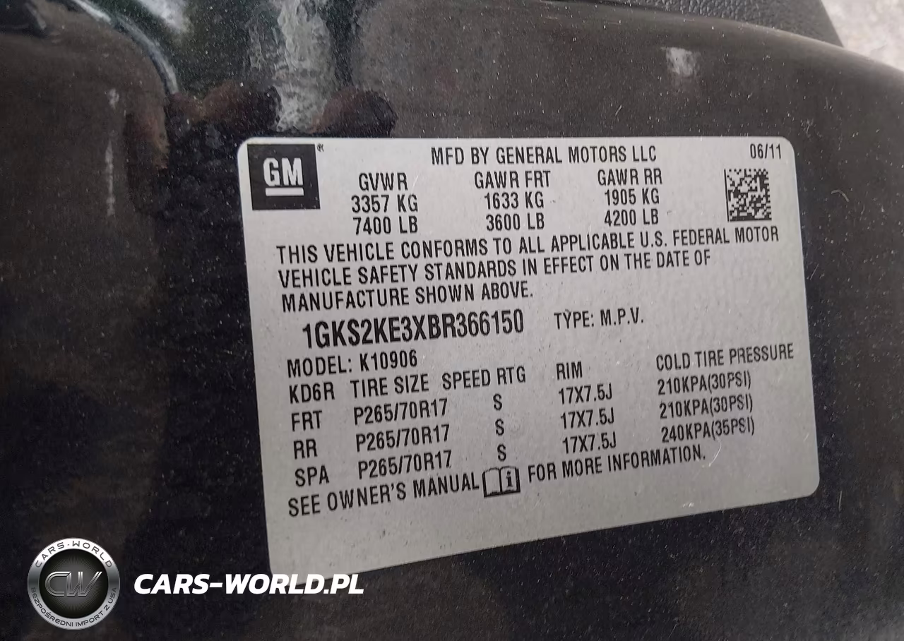 2011 GMC Yukon Xl 1500 Slt VIN:1GKS2KE3XBR366150 - 9