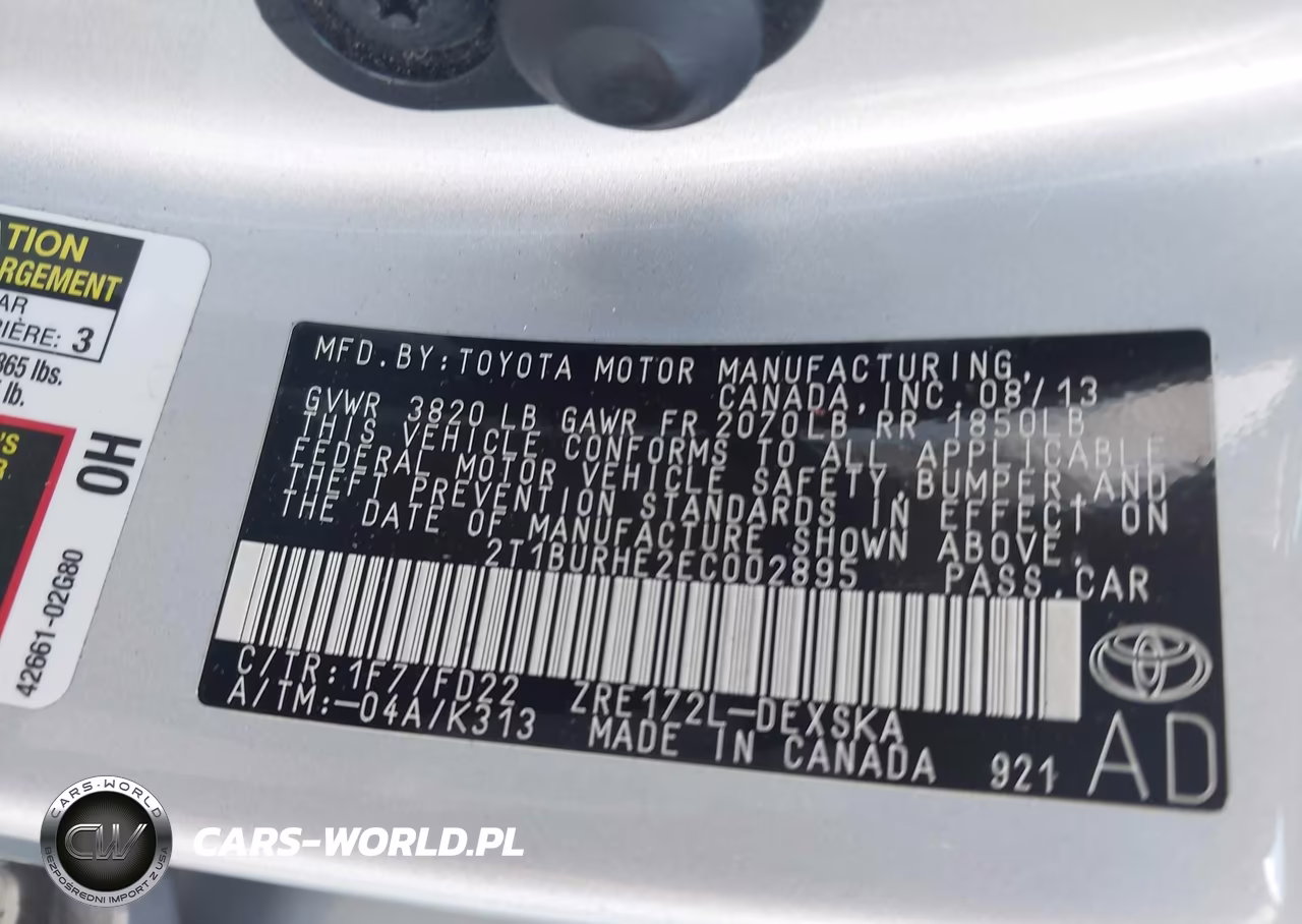 2014 Toyota Corolla S Plus VIN:2T1BURHE2EC002895 - 9