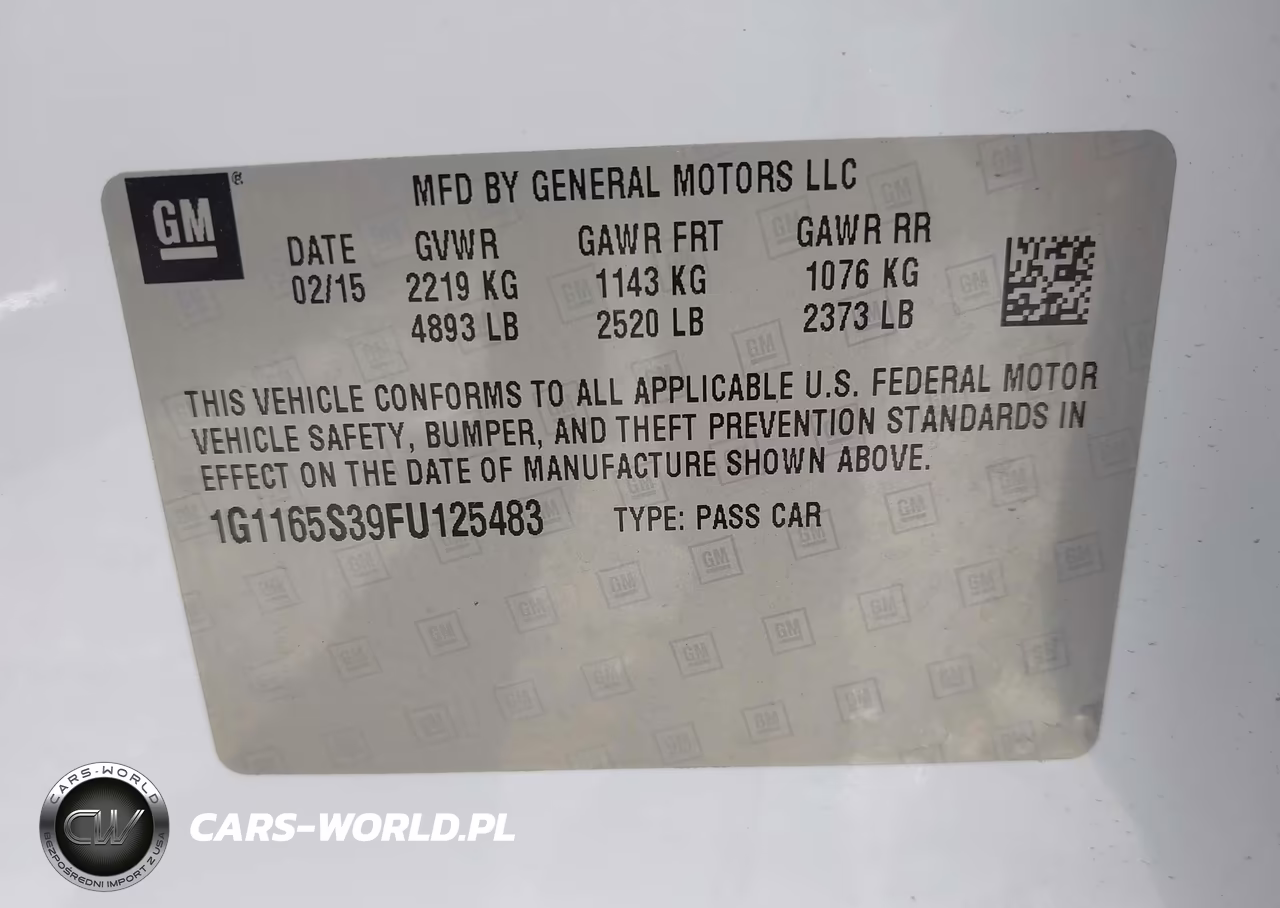 2015 Chevrolet Impala 2Lz VIN:1G1165S39FU125483 - 9