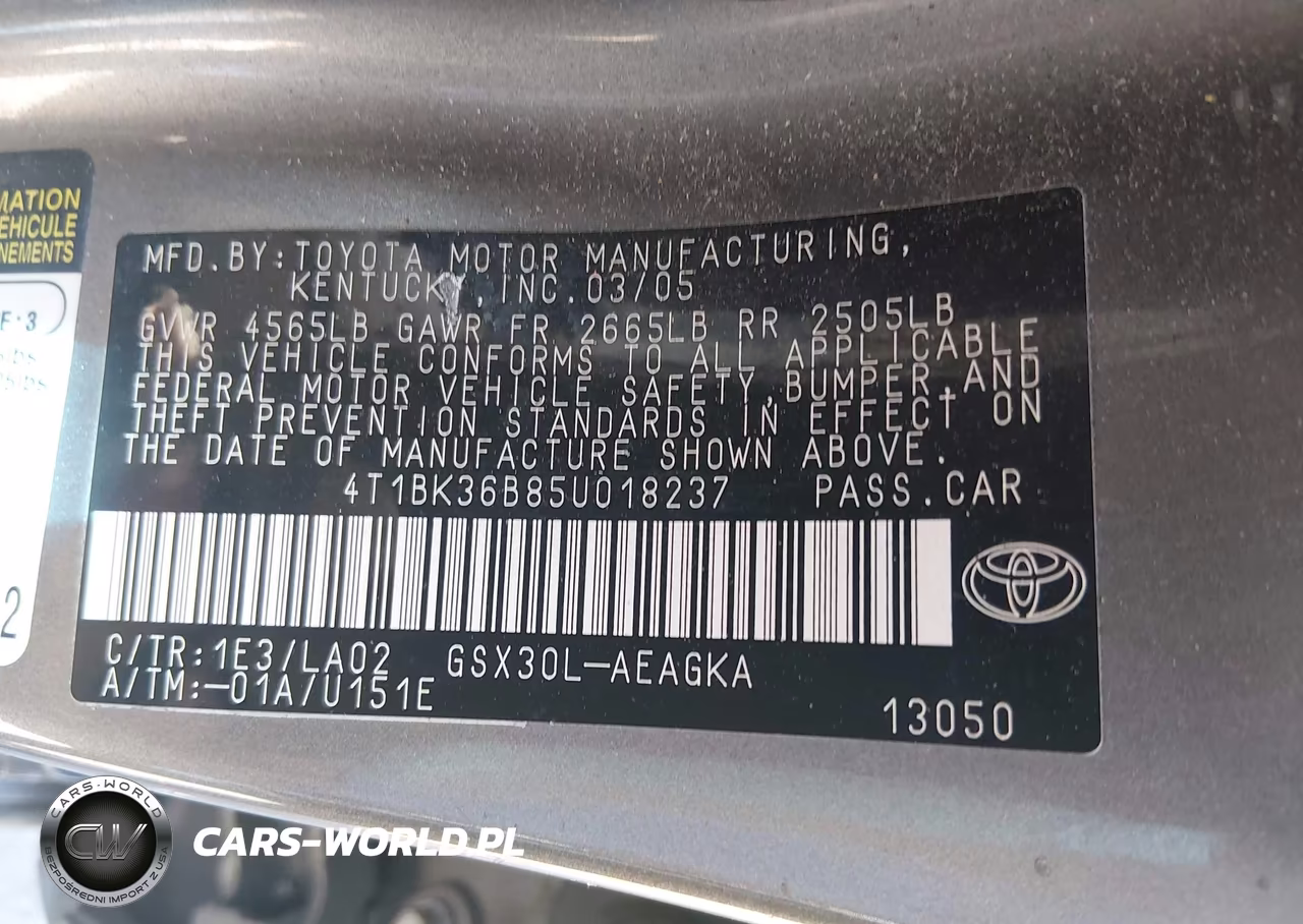2005 Toyota Avalon Xls VIN:4T1BK36B85U018237 - 9