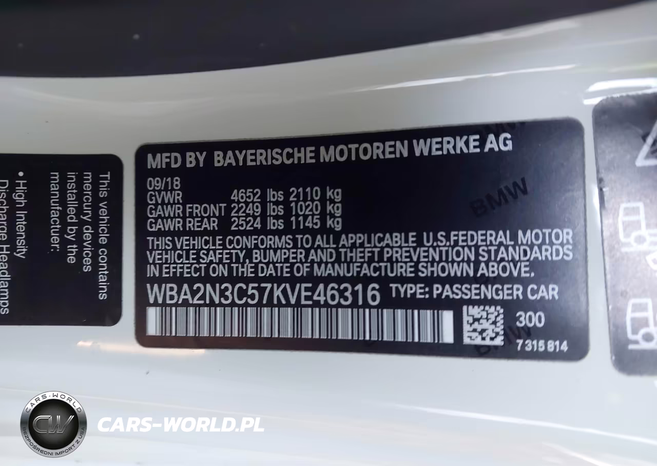 2019 BMW M240I xDrive VIN:WBA2N3C57KVE46316 - 9