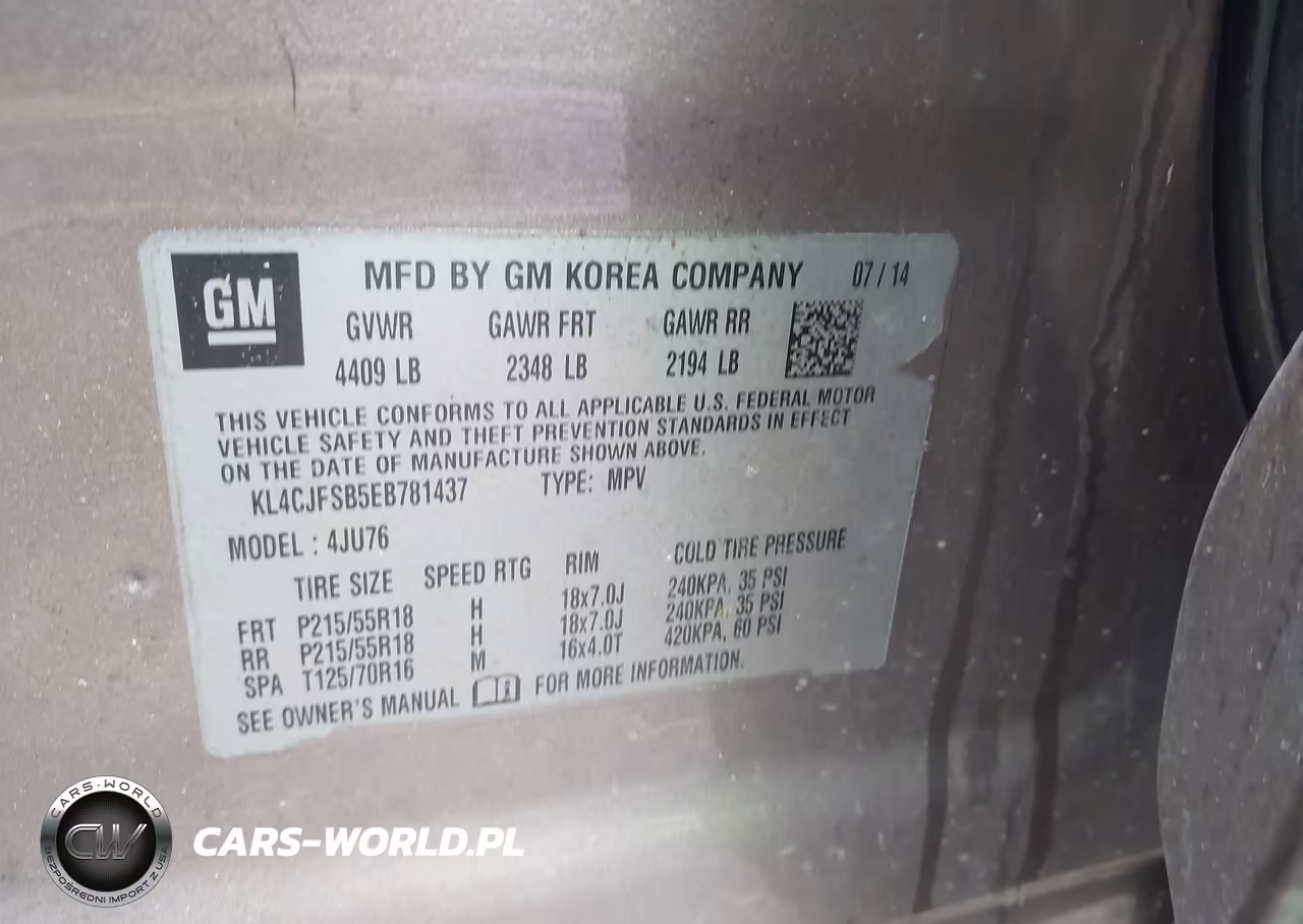 2014 Buick Encore Convenience VIN:KL4CJFSB5EB781437 - 9