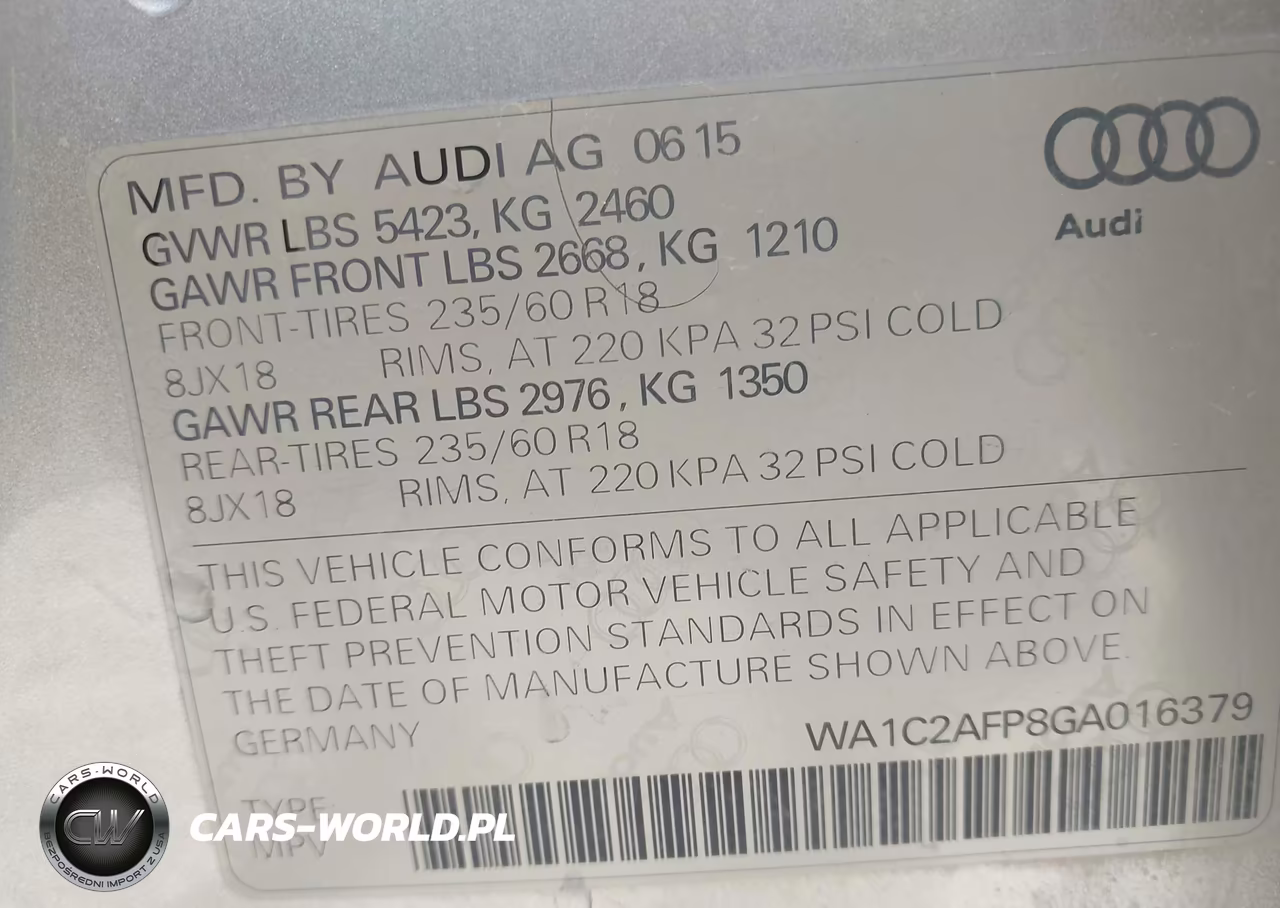 2016 Audi Q5 2.0T Premium VIN:WA1C2AFP8GA016379 - 9
