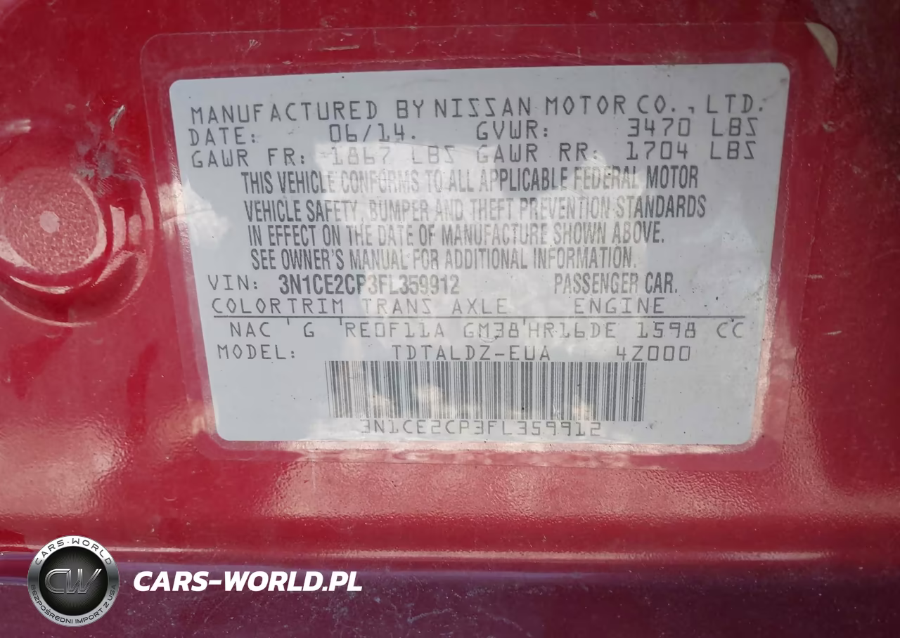 2015 Nissan Versa Note Sv VIN:3N1CE2CP3FL359912 - 9