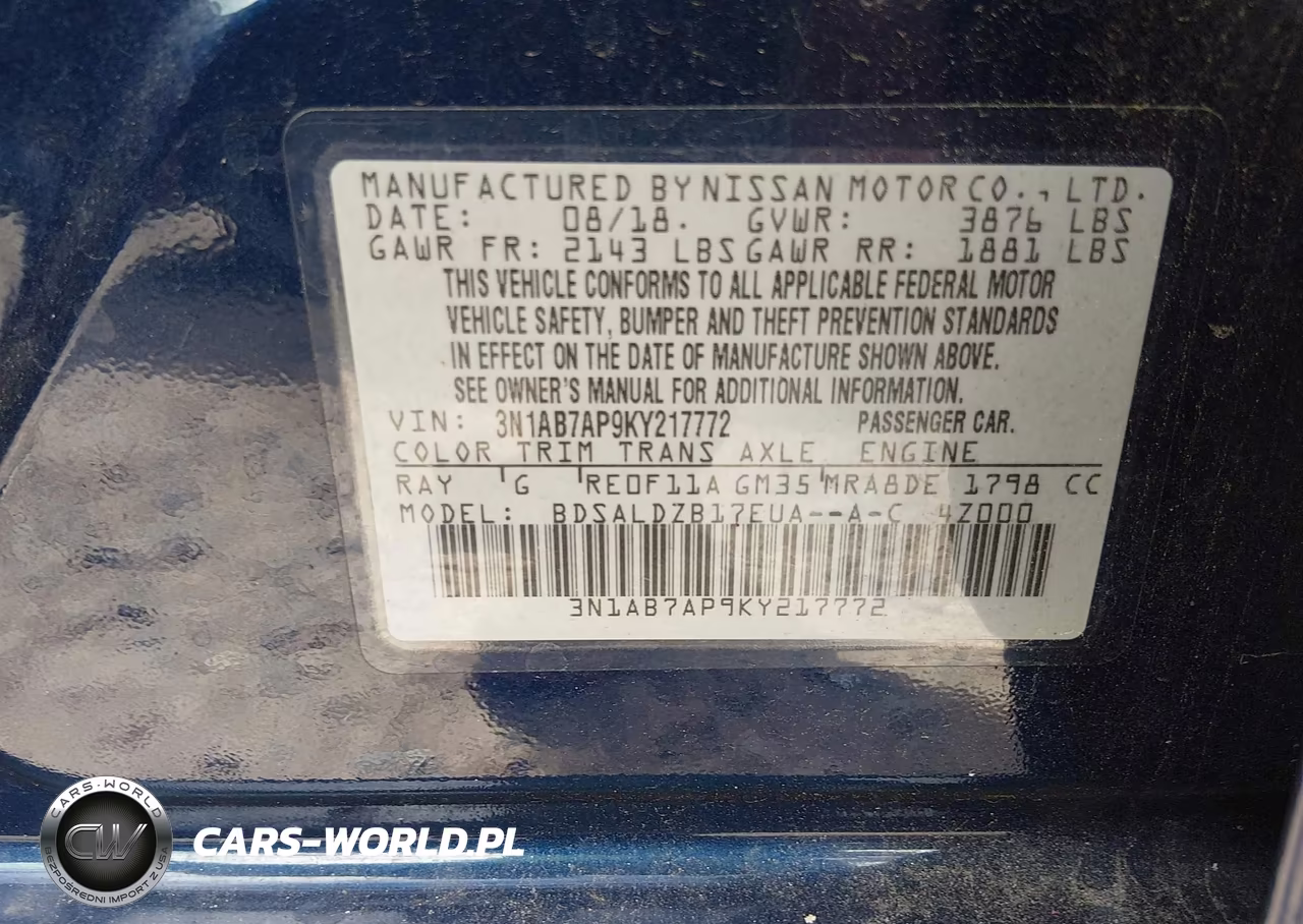 2019 Nissan Sentra Sv VIN:3N1AB7AP9KY217772 - 9