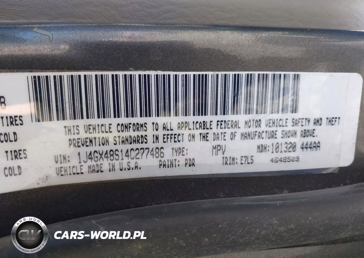 2004 Jeep Grand Cherokee Laredo VIN:1J4GX48S14C277486 - 9
