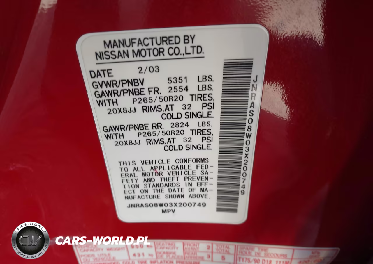 2003 Infiniti Fx35 VIN:JNRAS08W03X200749 - 9