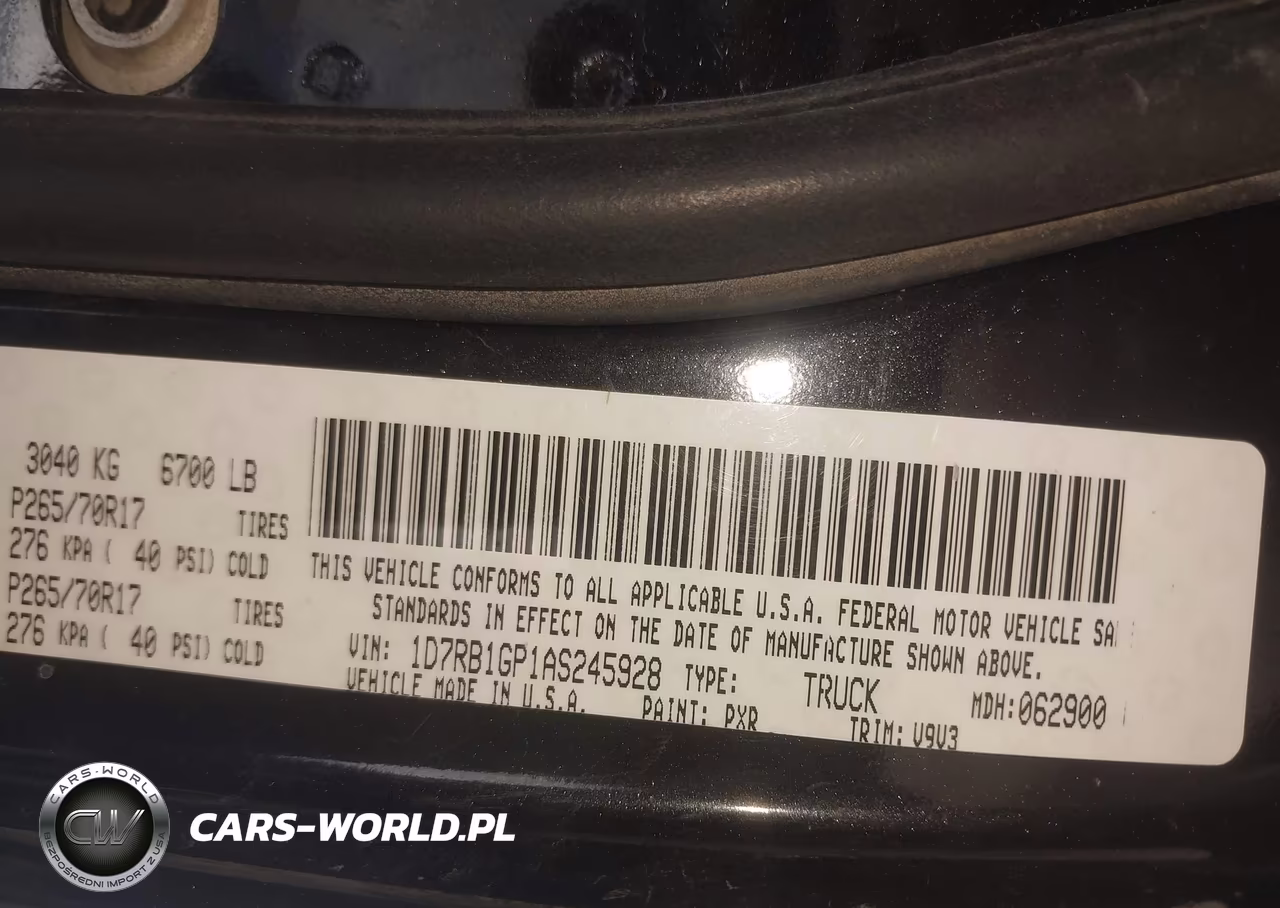 2010 Dodge Ram 1500 St VIN:1D7RB1GP1AS245928 - 9