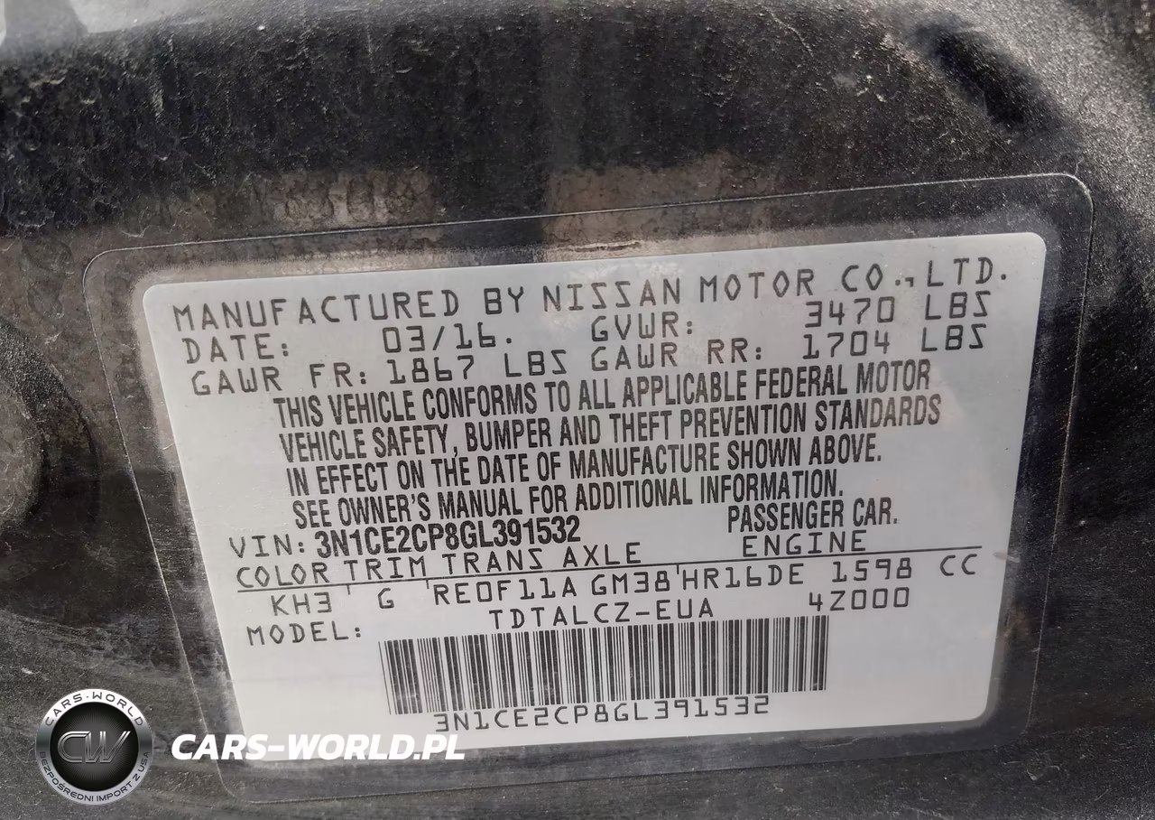 2016 Nissan Versa Note S Plus VIN:3N1CE2CP8GL391532 - 9