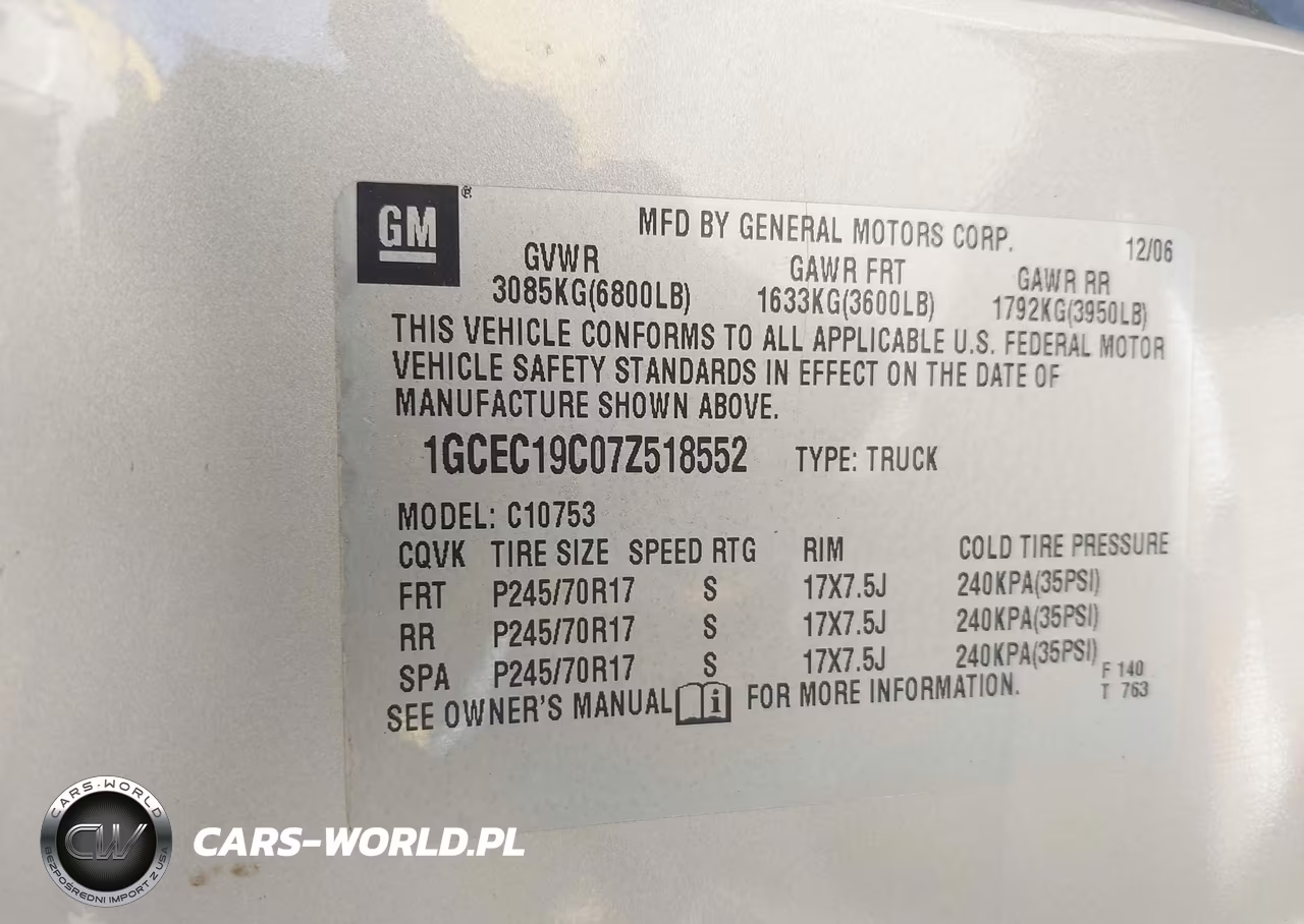 2007 Chevrolet Silverado 1500 Lt1 VIN:1GCEC19C07Z518552 - 9