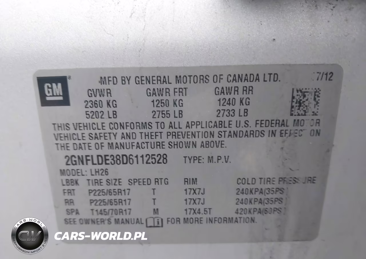 2013 Chevrolet Equinox 1Lt VIN:2GNFLDE38D6112528 - 9