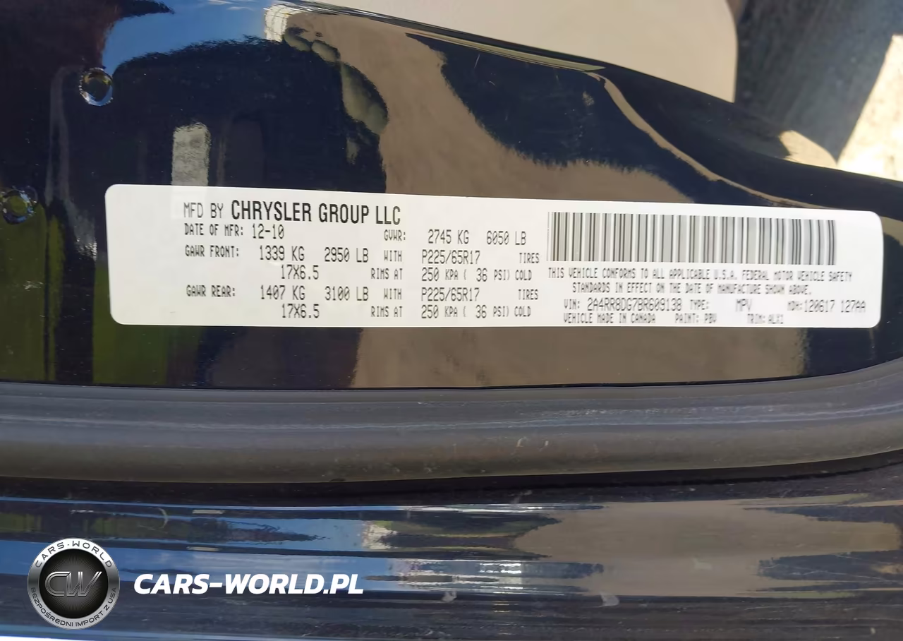 2011 Chrysler Town & Country Touring-L VIN:2A4RR8DG7BR609138 - 9