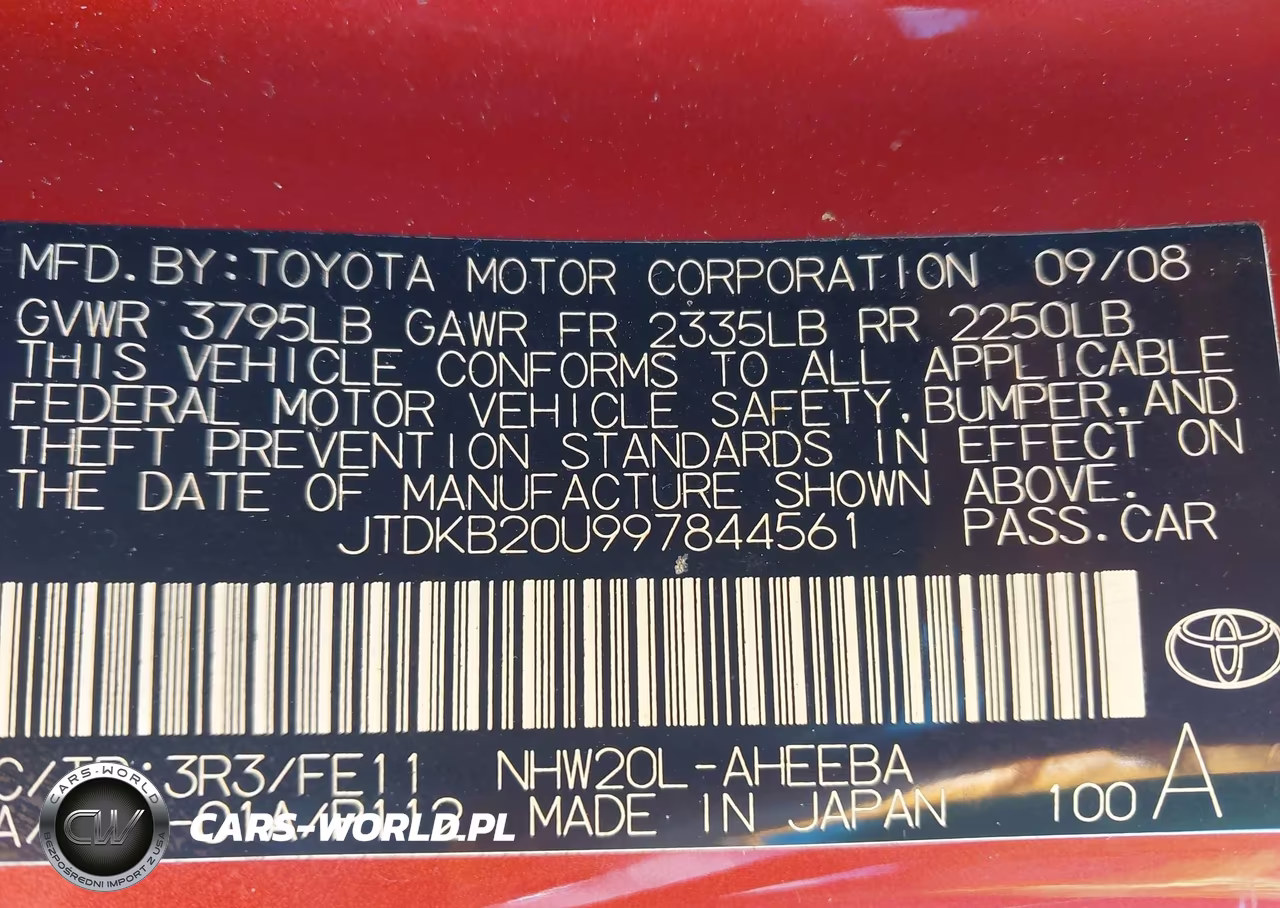 2009 Toyota Prius VIN:JTDKB20U997844561 - 9