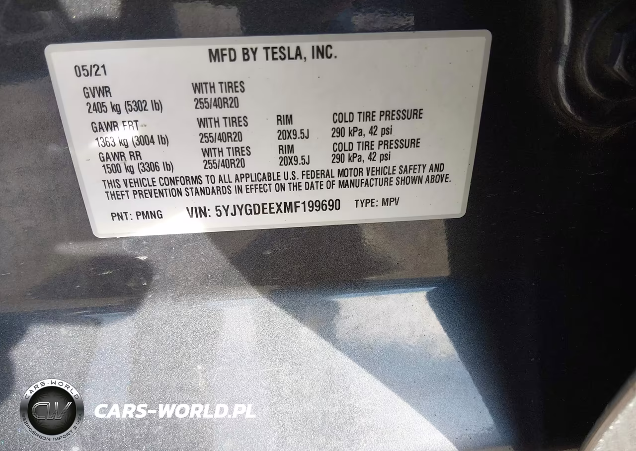 2021 Tesla Model Y Long Range Dual Motor All-Wheel Drive VIN:5YJYGDEEXMF199690 - 9