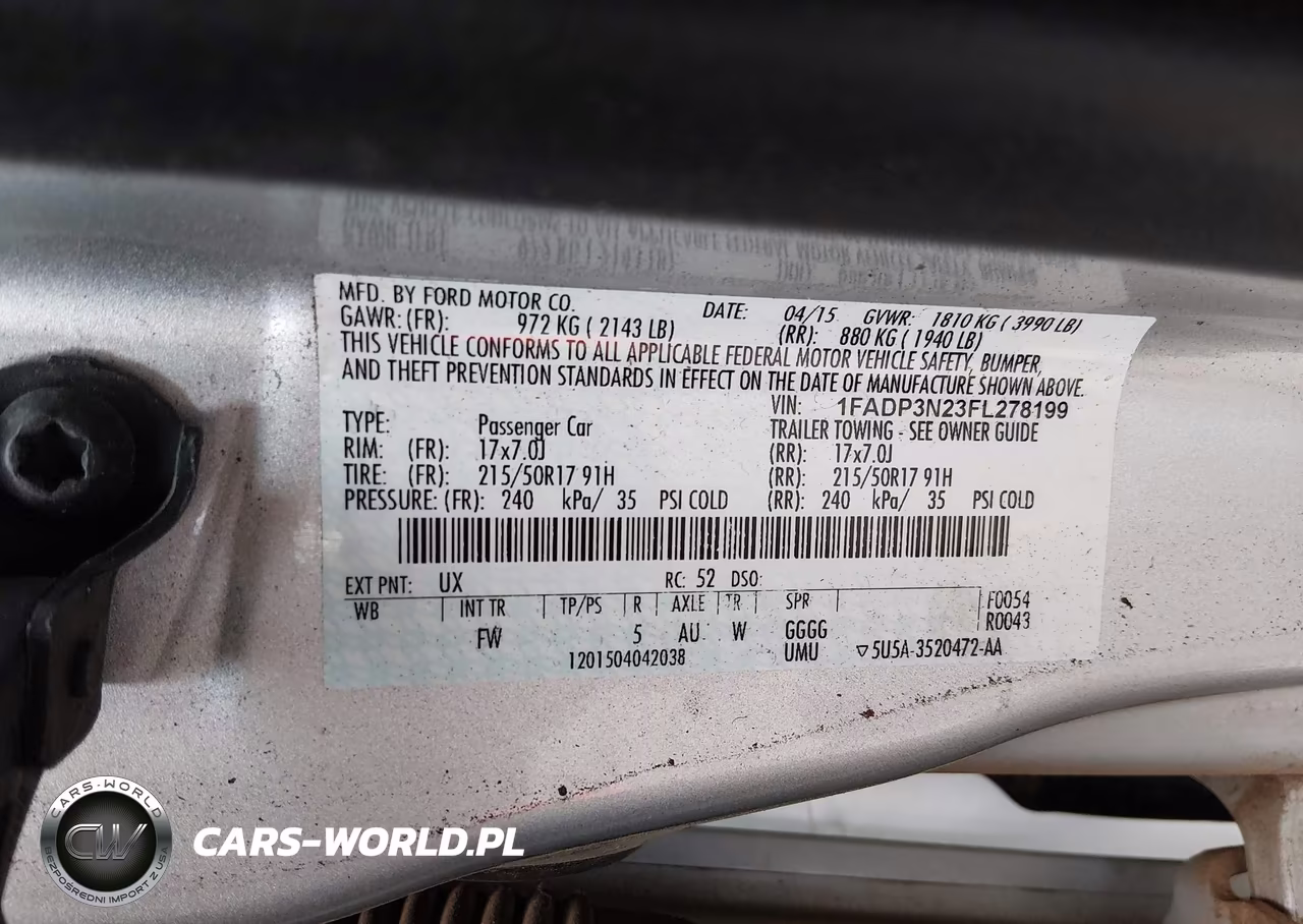 2015 Ford Focus Titanium VIN:1FADP3N23FL278199 - 9