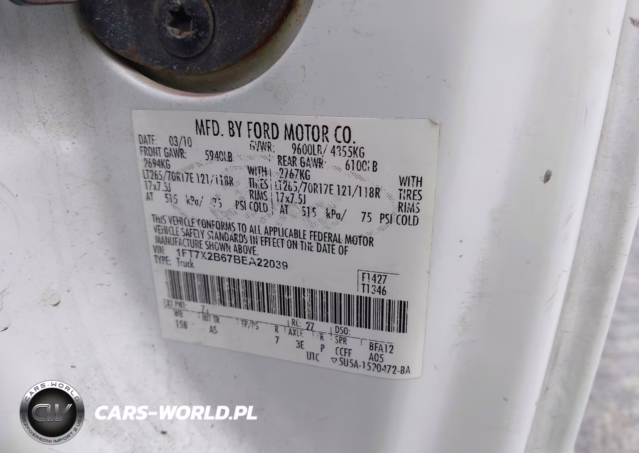 2011 Ford F-250 Xl VIN:1FT7X2B67BEA22039 - 9