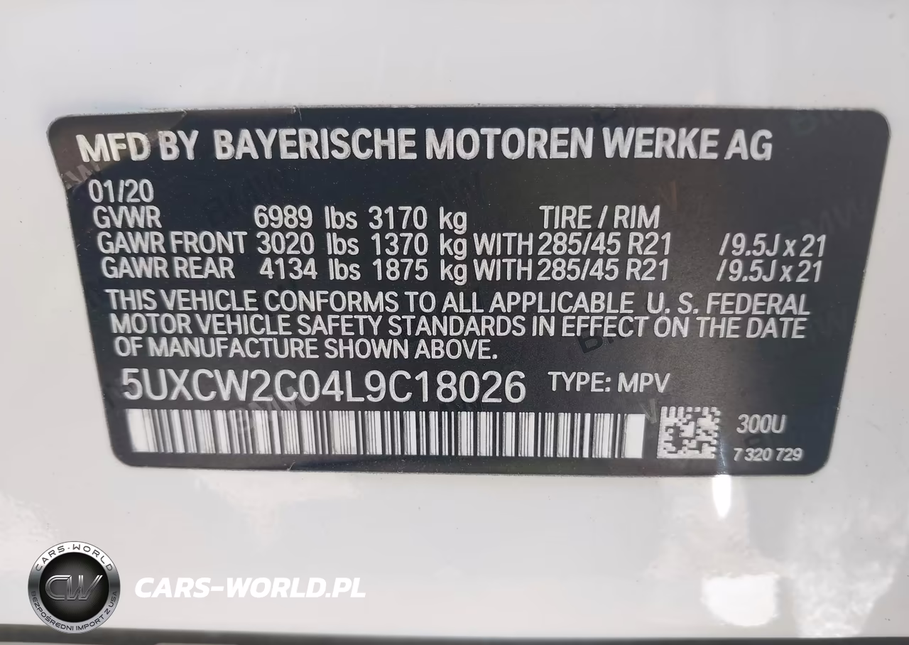 2020 BMW X7 xDrive40I VIN:5UXCW2C04L9C18026 - 9