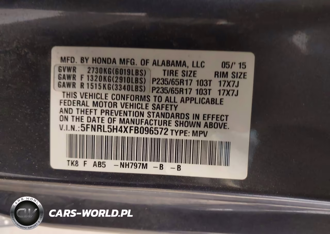 2015 Honda Odyssey Ex VIN:5FNRL5H4XFB096572 - 9