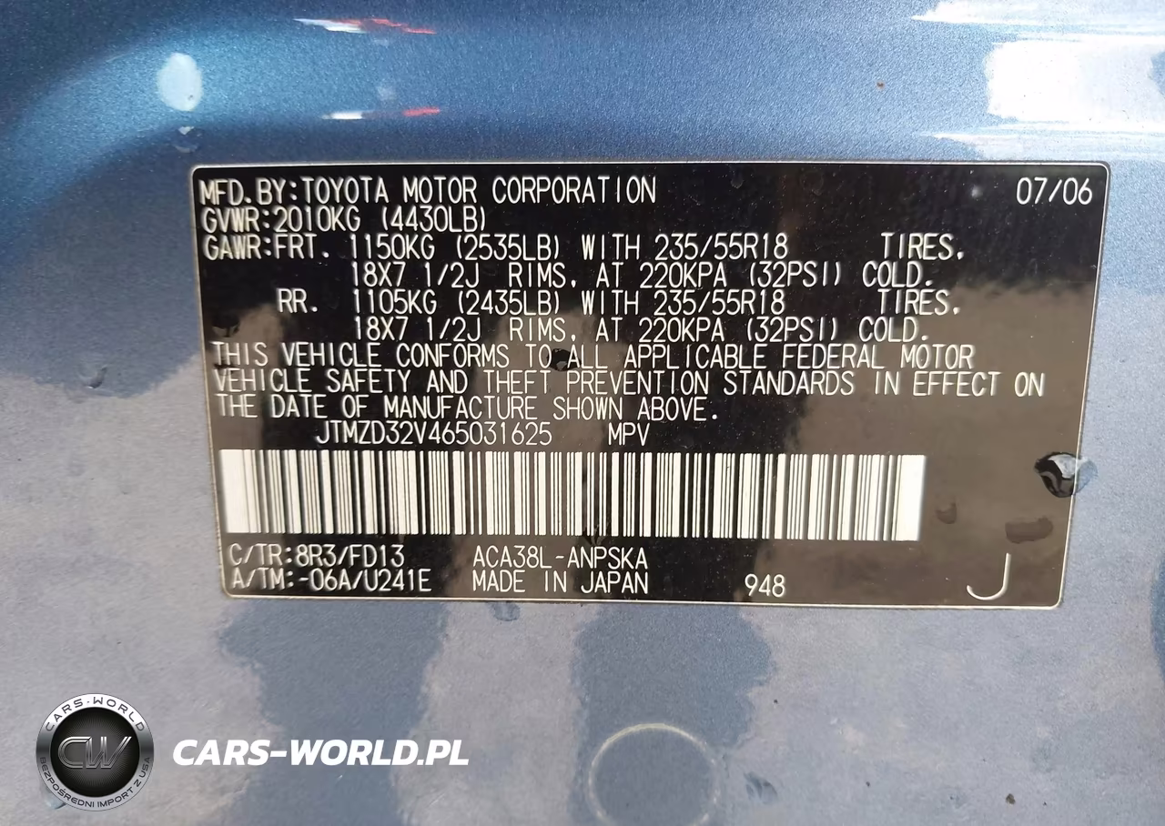 2006 Toyota Rav4 Sport VIN:JTMZD32V465031625 - 9