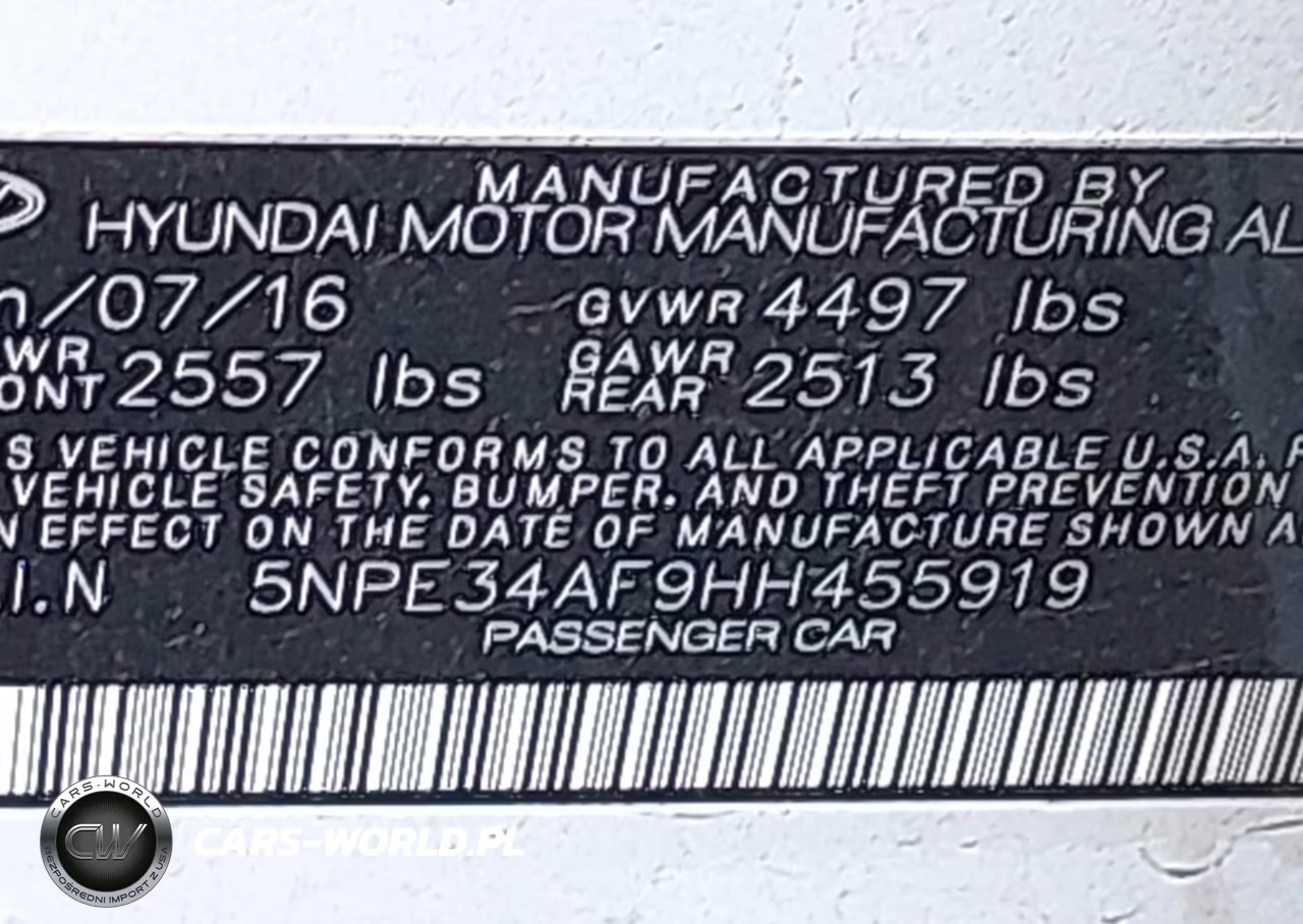 2017 Hyundai Sonata Sport VIN:5NPE34AF9HH455919 - 9
