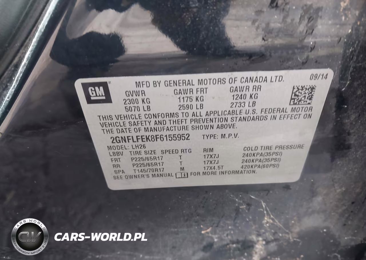 2015 Chevrolet Equinox 1Lt VIN:2GNFLFEK8F6155952 - 9