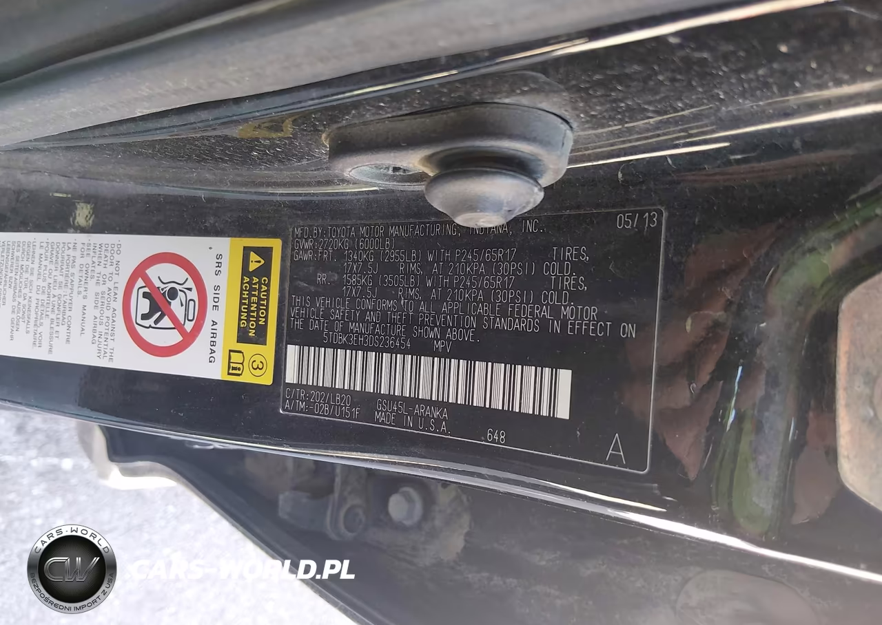 2013 Toyota Highlander Se V6 VIN:5TDBK3EH3DS236454 - 9
