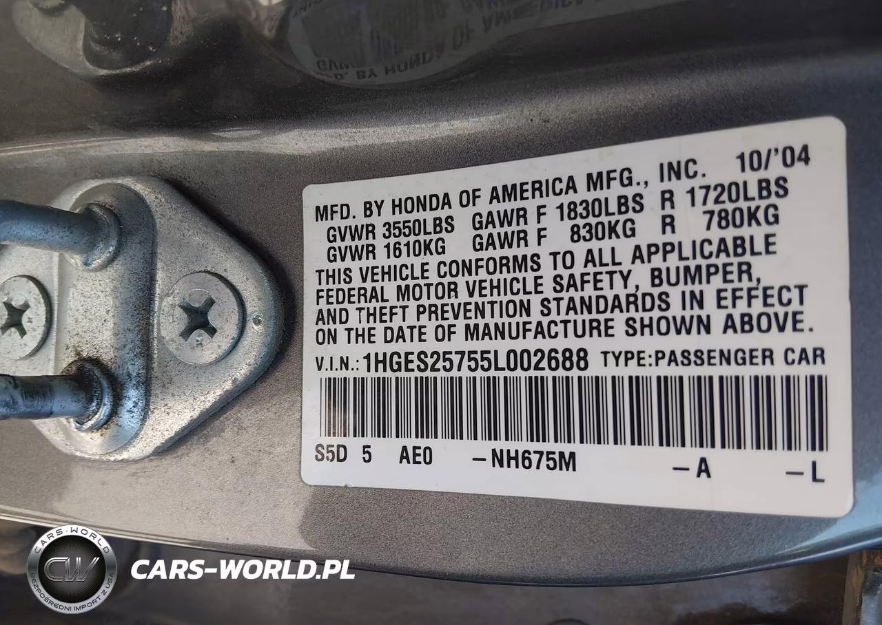 2005 Honda Civic Ex VIN:1HGES25755L002688 - 9