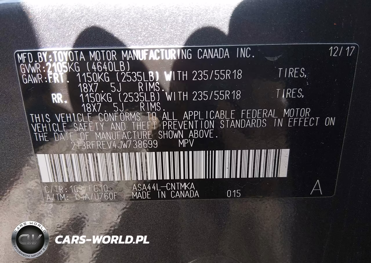 2018 Toyota Rav4 Adventure VIN:2T3RFREV4JW738699 - 9