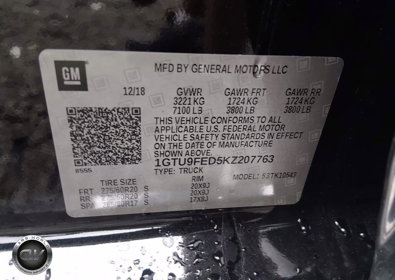 2019 GMC Sierra 1500 Denali VIN:1GTU9FED5KZ207763 - 9
