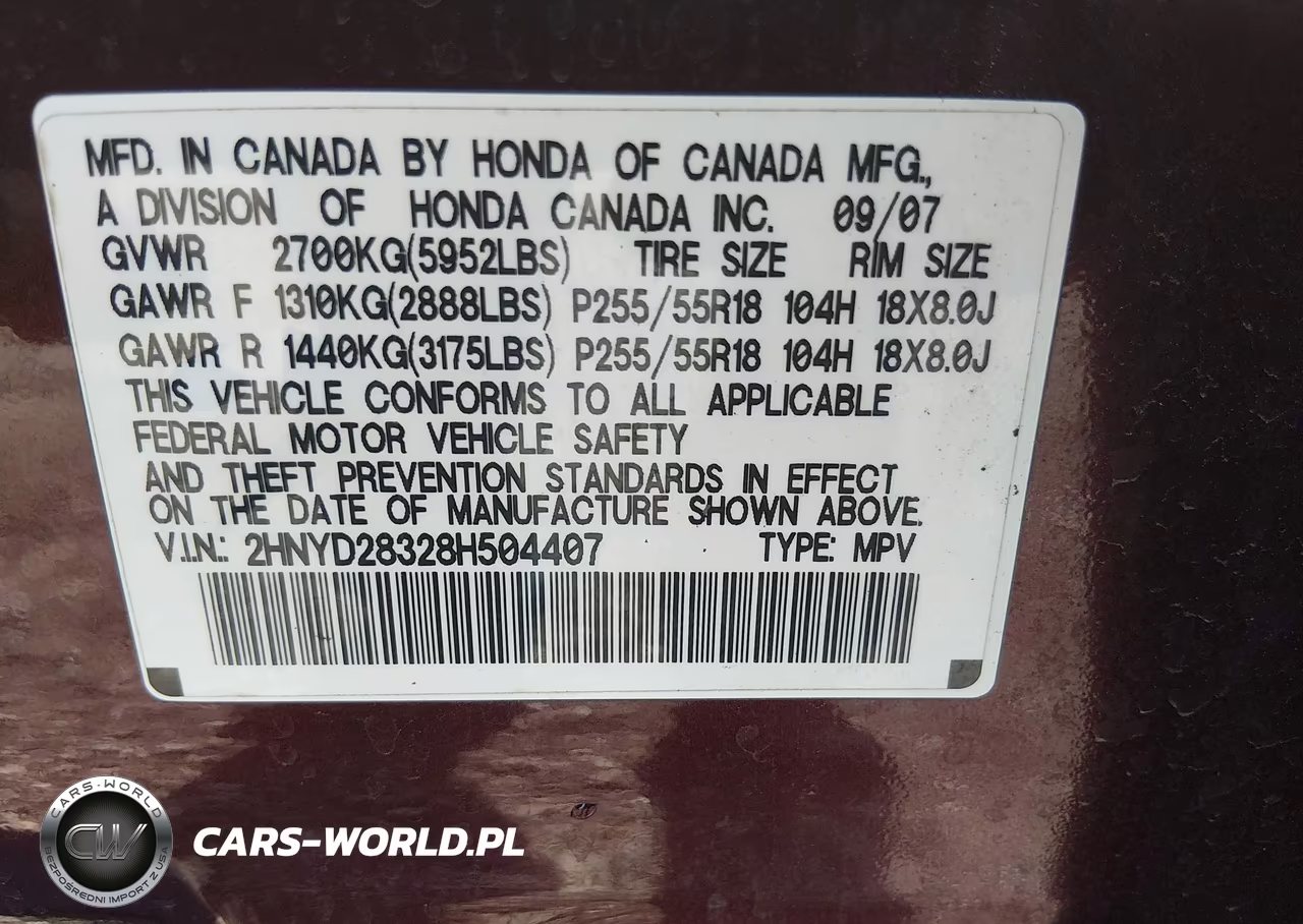 2008 Acura Mdx Technology Package VIN:2HNYD28328H504407 - 9