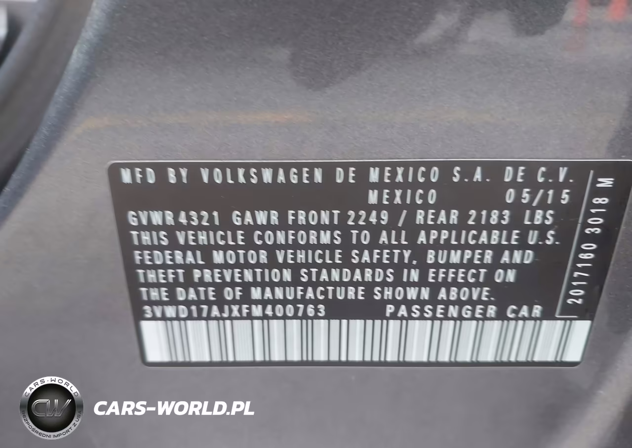 2015 Volkswagen Jetta 1.8T Se VIN:3VWD17AJXFM400763 - 9