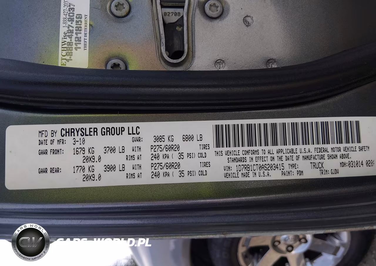 2010 Dodge Ram 1500 Laramie VIN:1D7RB1CT0AS203415 - 9