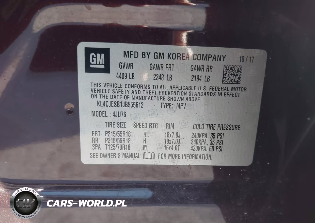2018 Buick Encore Preferred VIN:KL4CJESB1JB555612 - 9