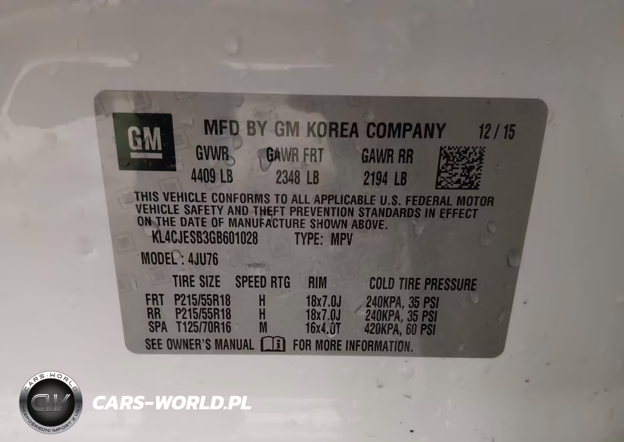 2016 Buick Encore VIN:KL4CJESB3GB601028 - 9