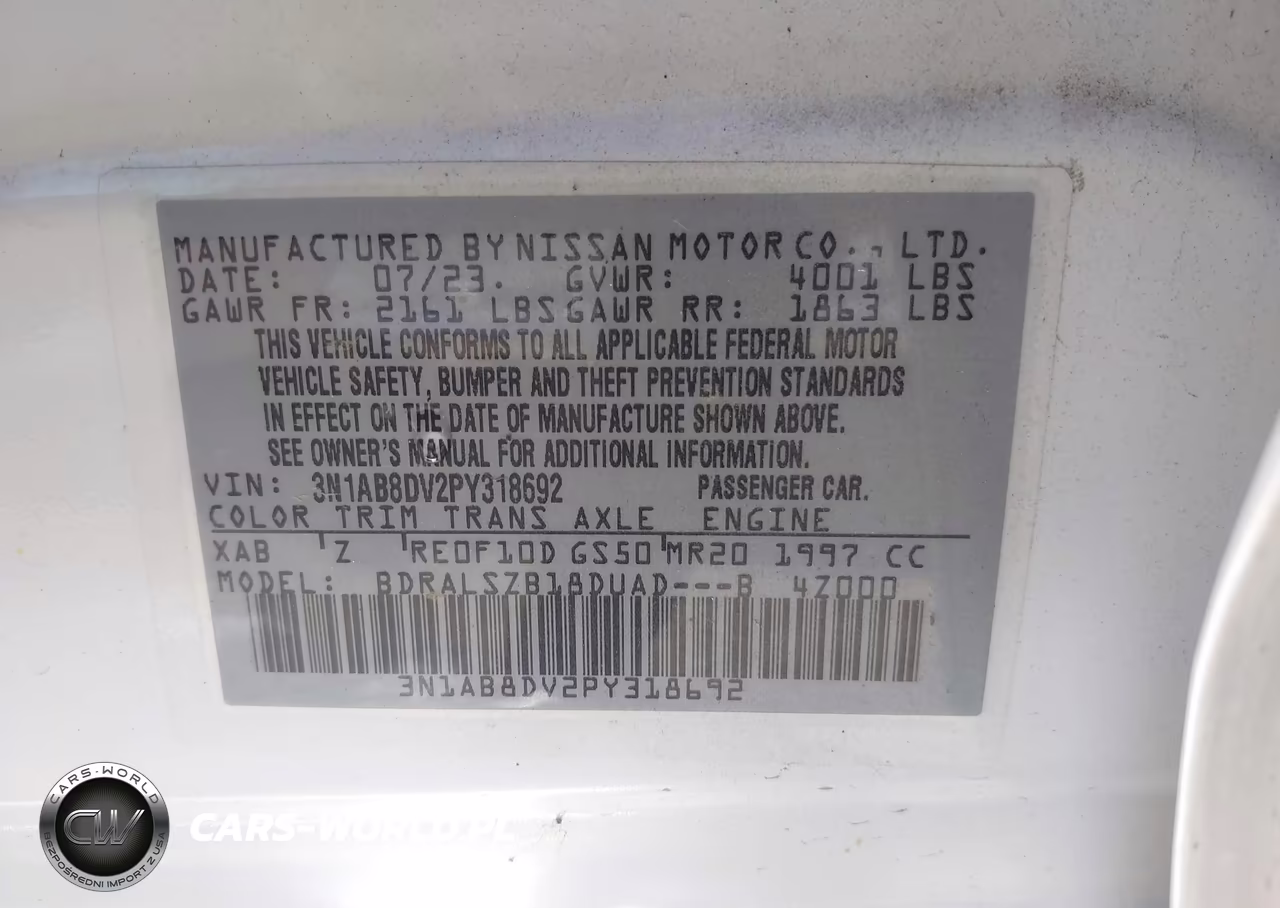 2023 Nissan Sentra Sr Xtronic Cvt VIN:3N1AB8DV2PY318692 - 9