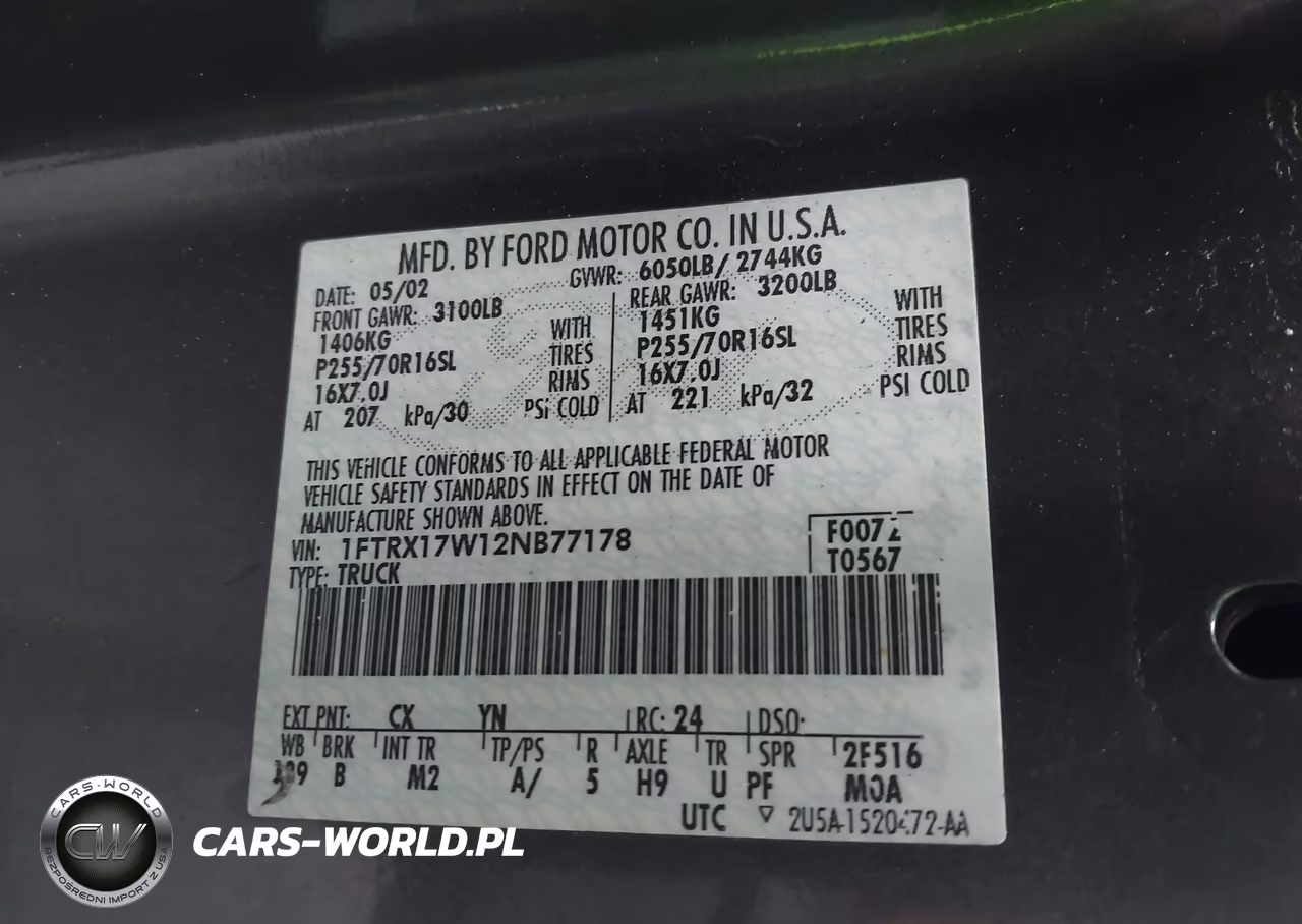 2002 Ford F-150 Lariat-Xl-Xlt VIN:1FTRX17W12NB77178 - 9