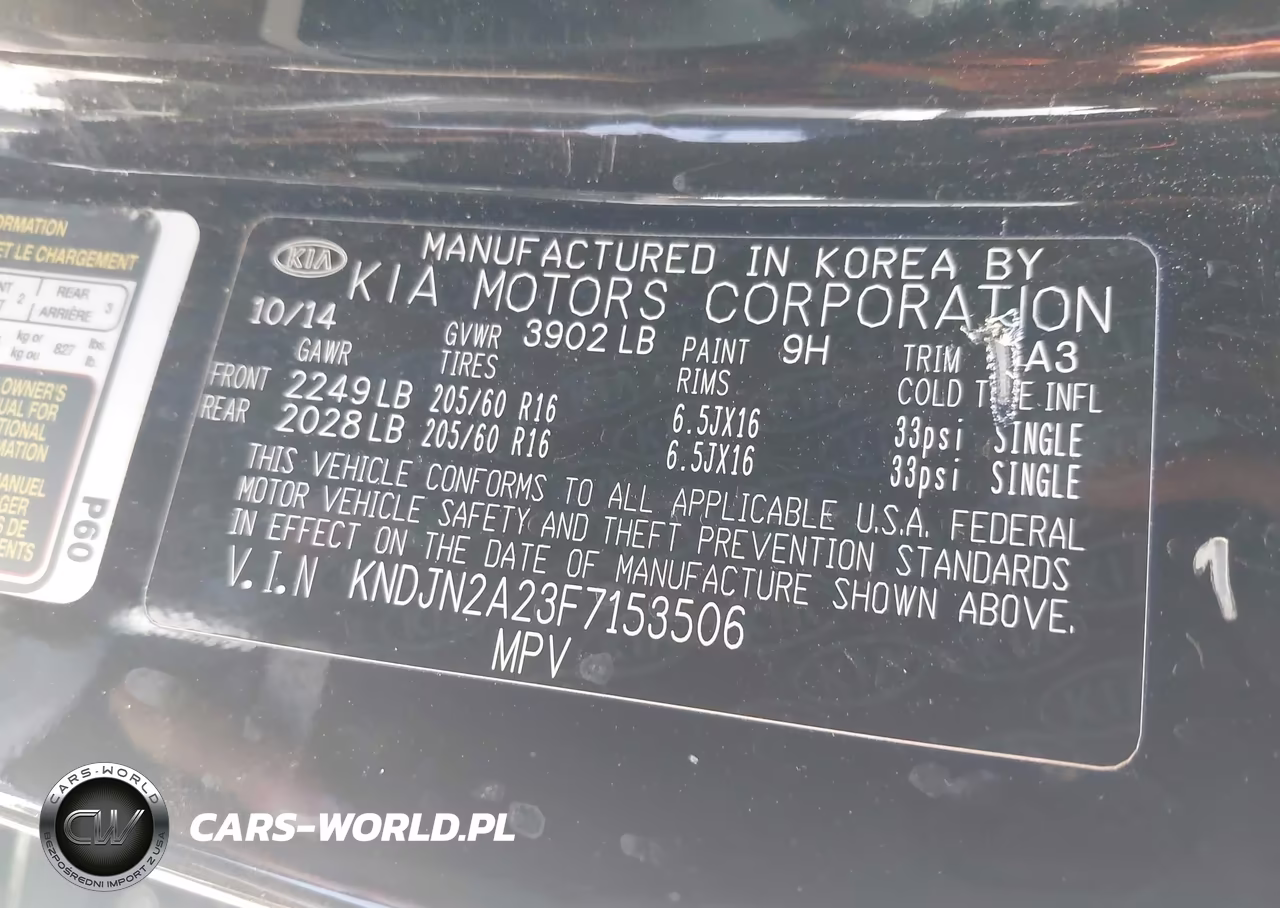 2015 Kia Soul VIN:KNDJN2A23F7153506 - 9