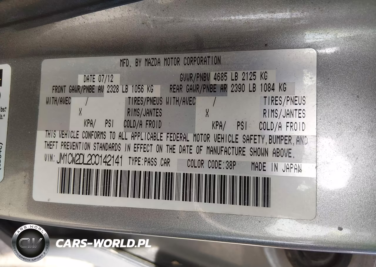 2012 Mazda Mazda5 Grand Touring VIN:JM1CW2DL2C0142141 - 9