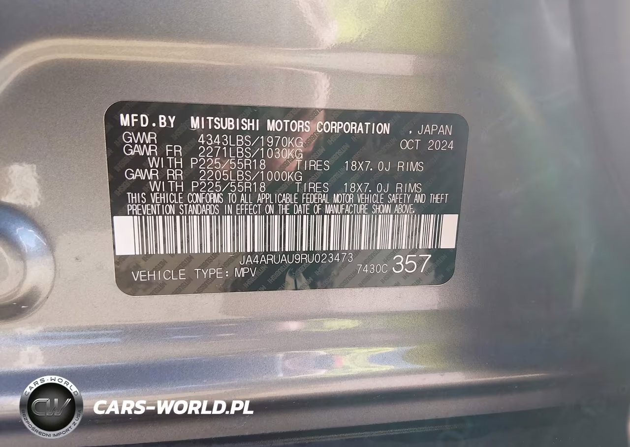 2024 Mitsubishi Outlander Sport 2.0 Se Awc VIN:JA4ARUAU9RU023473 - 9