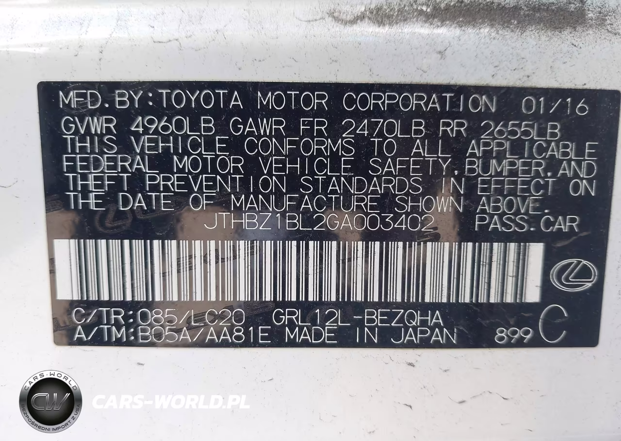 2016 Lexus Gs 350 VIN:JTHBZ1BL2GA003402 - 9